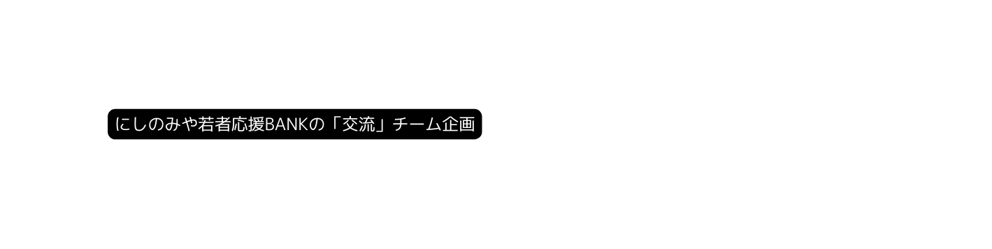 にしのみや若者応援BANKの 交流 チーム企画